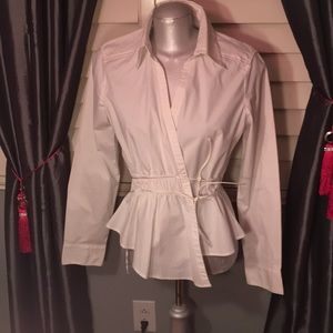 Crisp white cotton shirt